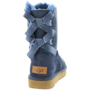 UGGS Navy Blue Baily Bow Boots